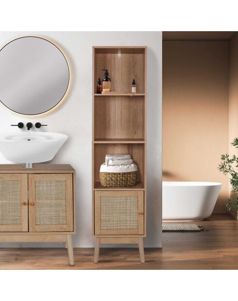 Columna 1 puerta Bali marrón - 40x30x160 cm