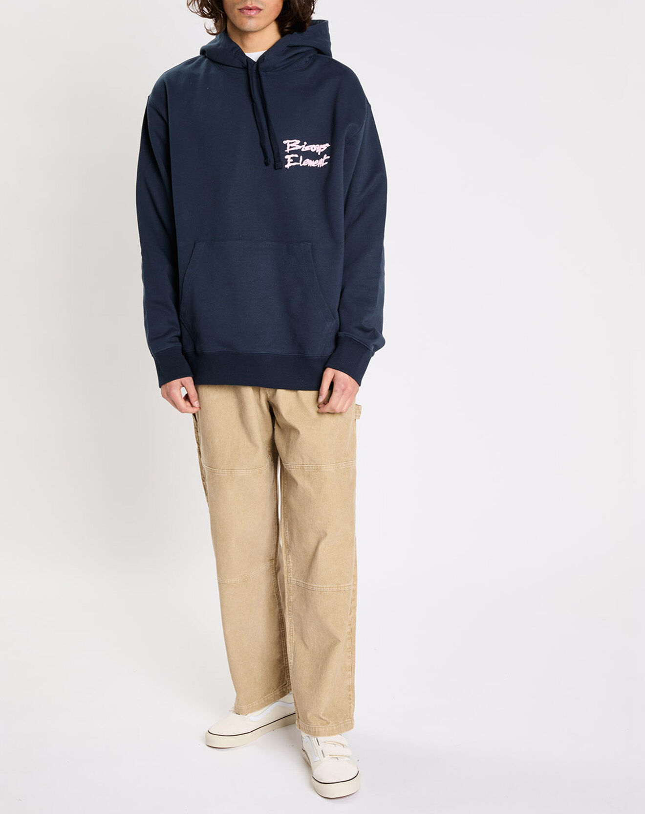 Sweat en Coton Bio mélangé Element x Bisous Au Soleil bleu marine - Main Image