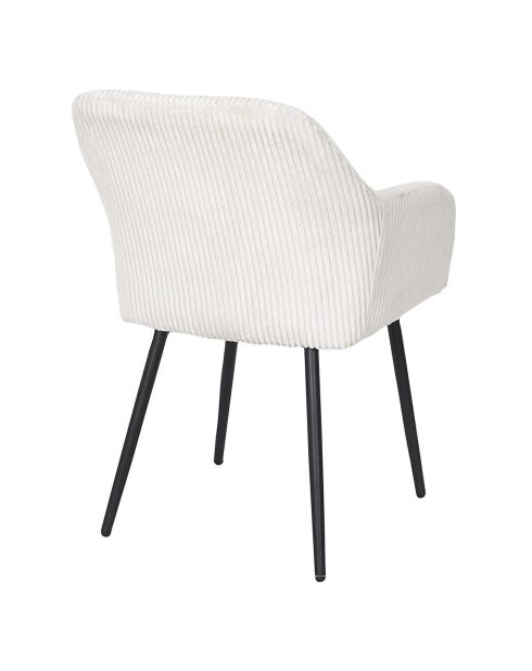 2 Fauteuils Côtelés Scott beige/noir