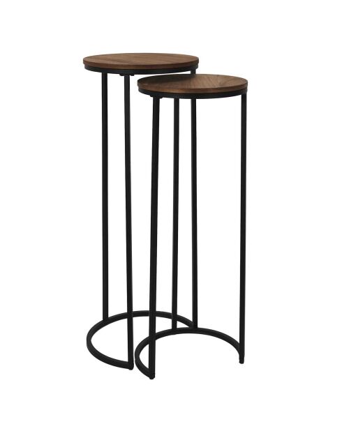 2 Sellettes Gigogne noir/marron