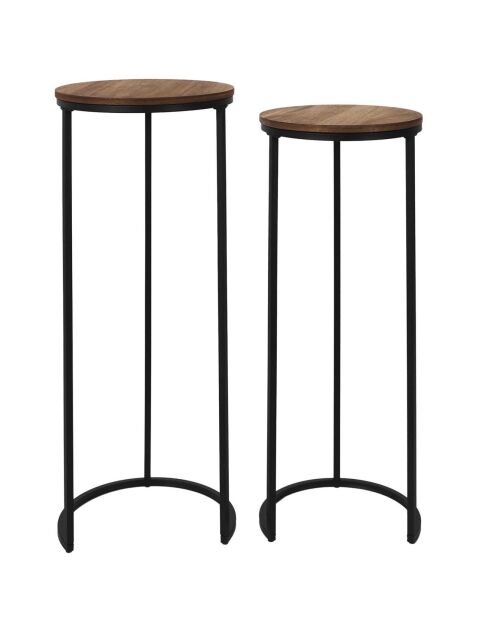 2 Sellettes Gigogne noir/marron
