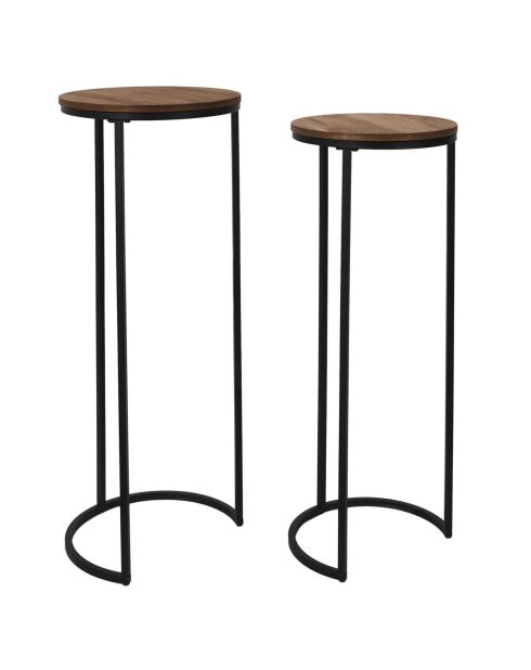 2 Sellettes Gigogne noir/marron