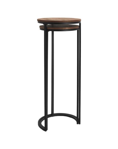 2 Sellettes Gigogne noir/marron