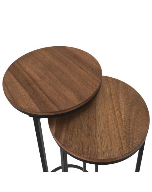 2 Sellettes Gigogne noir/marron