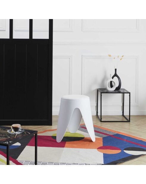 Tabouret Eve blanc - 30x30x46 cm