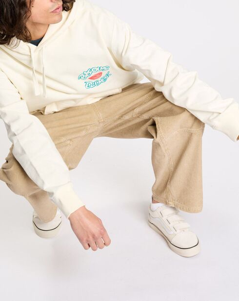 Sweat en Coton Bio mélangé Element x Bisous La Bouche écru