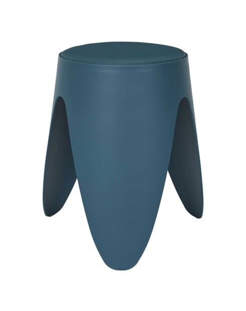 Tabouret Eve bleu canard - 30x30x46 cm