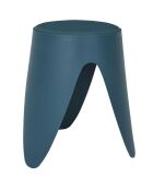 Tabouret Eve bleu canard - 30x30x46 cm