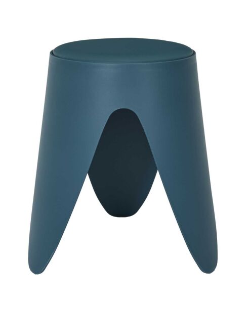 Tabouret Eve bleu canard - 30x30x46 cm