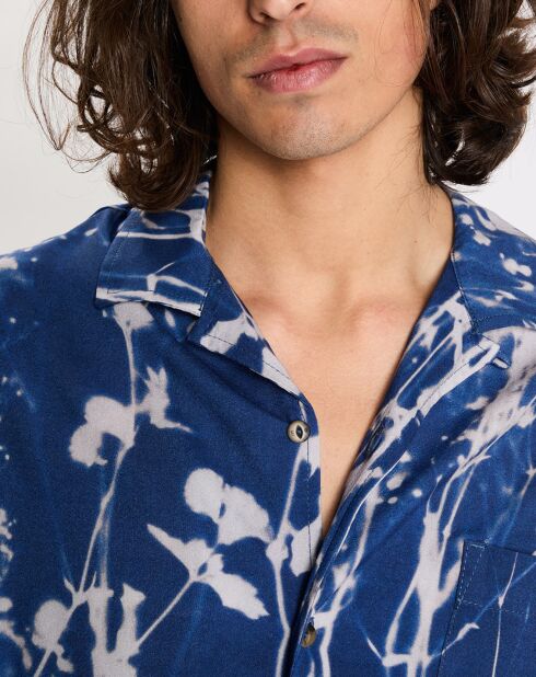Chemise ample Resort bleu/blanc