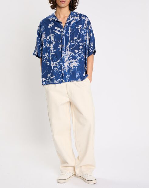 Chemise ample Resort bleu/blanc