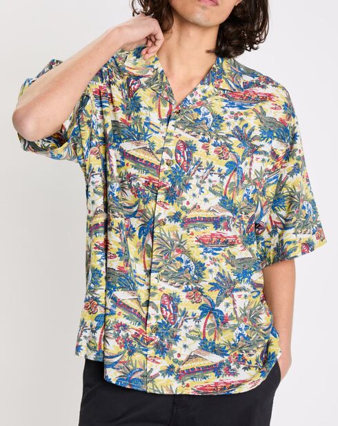 Chemise en Coton & Lin manches courtes Thalweg multicolore