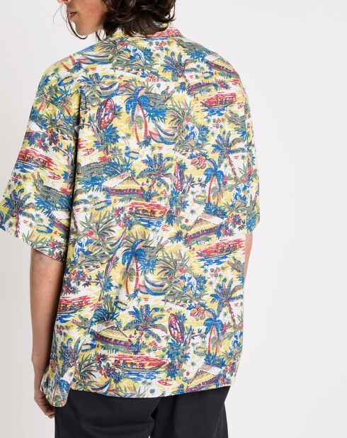 Chemise en Coton & Lin manches courtes Thalweg multicolore