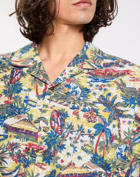 Chemise en Coton & Lin manches courtes Thalweg multicolore