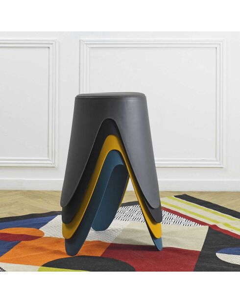 Tabouret Eve gris - 30x30x46 cm