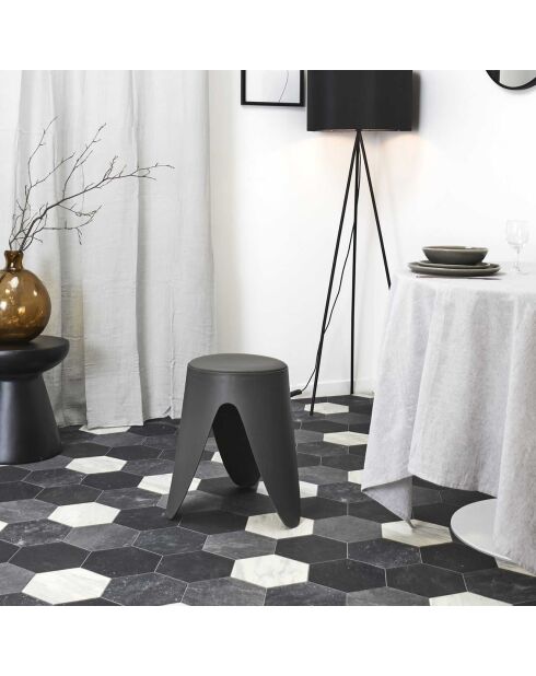 Tabouret Eve gris - 30x30x46 cm