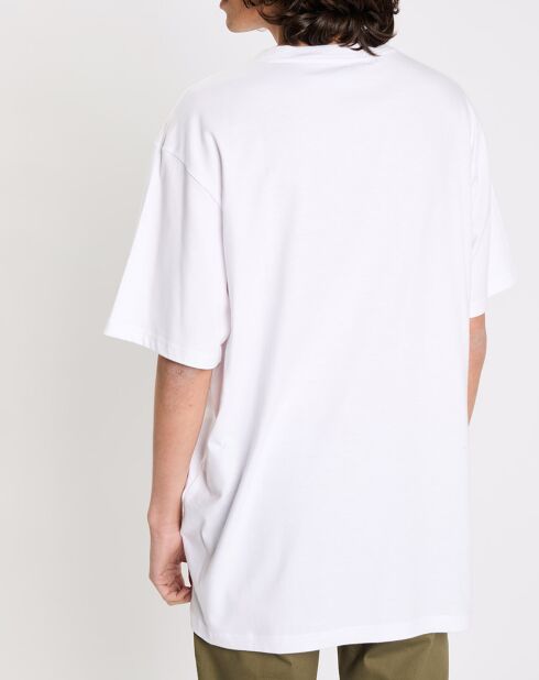 T-Shirt 100% Coton Bio Relax Fit Go Out blanc