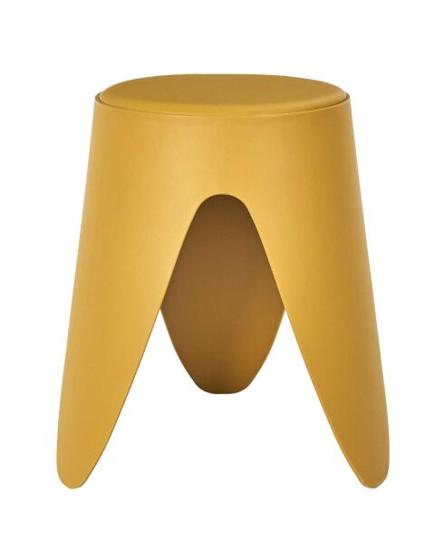 Tabouret Eve jaune moutarde - 30x30x46 cm