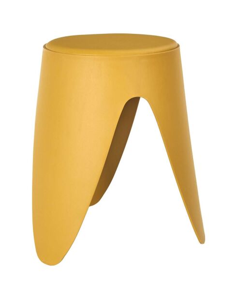 Tabouret Eve jaune moutarde - 30x30x46 cm