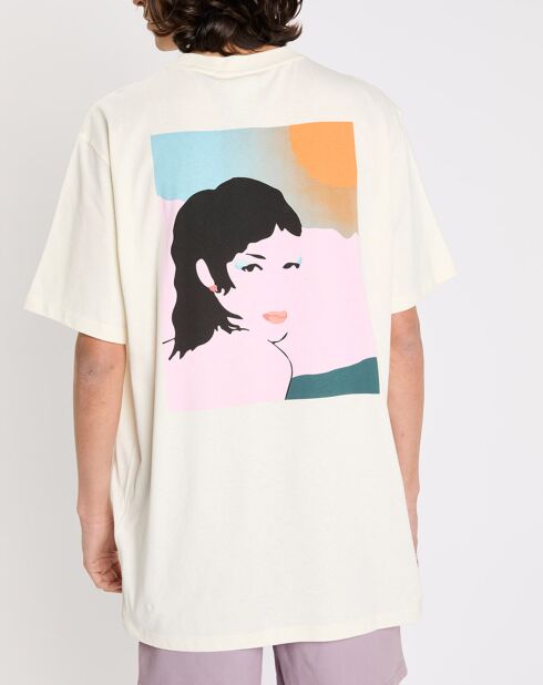 T-Shirt 100% Coton Bio Element x Bisous Au Soleil blanc foncé