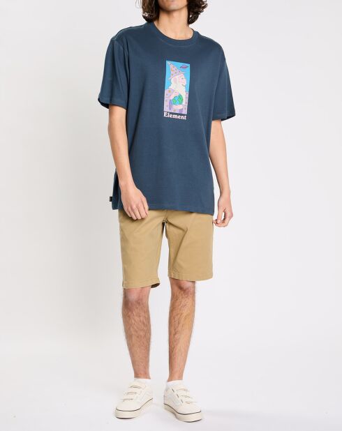 T-Shirt 100% Coton Bio Prospero bleu marine