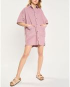 Robe en Velours côtelé rose