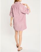 Robe en Velours côtelé rose