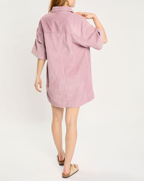 Robe en Velours côtelé rose