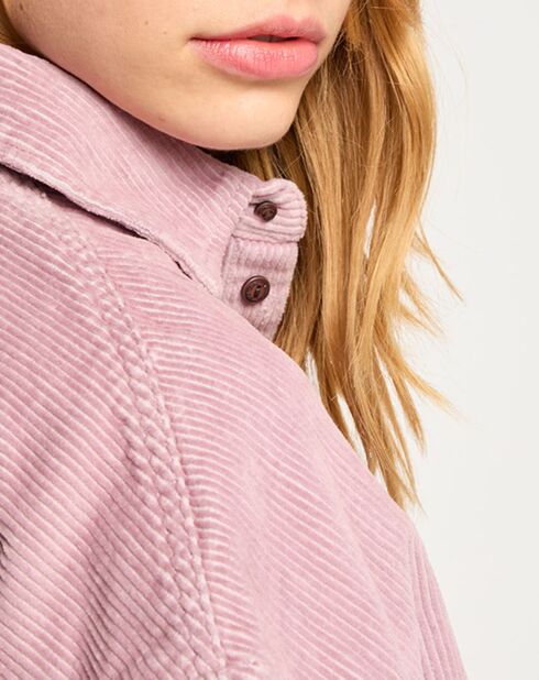 Robe en Velours côtelé rose