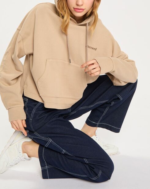 Sweat à capuche logo Ferring beige