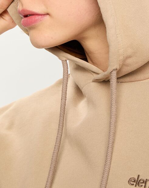Sweat à capuche logo Ferring beige