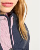 Veste réversible sherpa marine/rose
