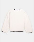 Veste réversible sherpa marine/rose