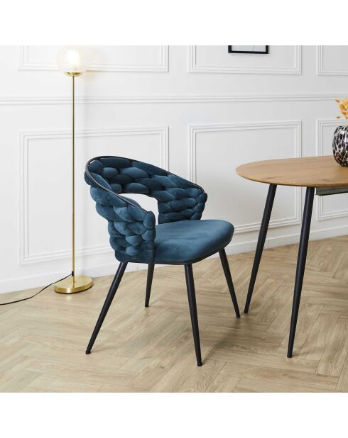 2 Fauteuils Sawyer bleu/noir