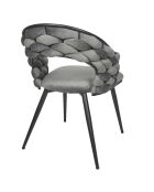 2 Fauteuils Sawyer gris/noir