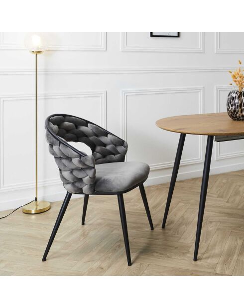 2 Fauteuils Sawyer gris/noir