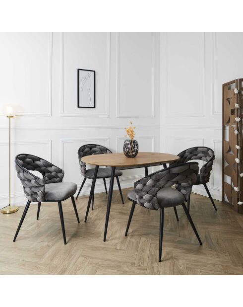 2 Fauteuils Sawyer gris/noir