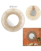 Miroir Rond naturel - 50x50x1.5 cm