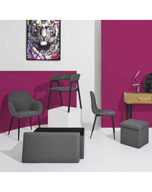 2 Fauteuils Atome gris foncé