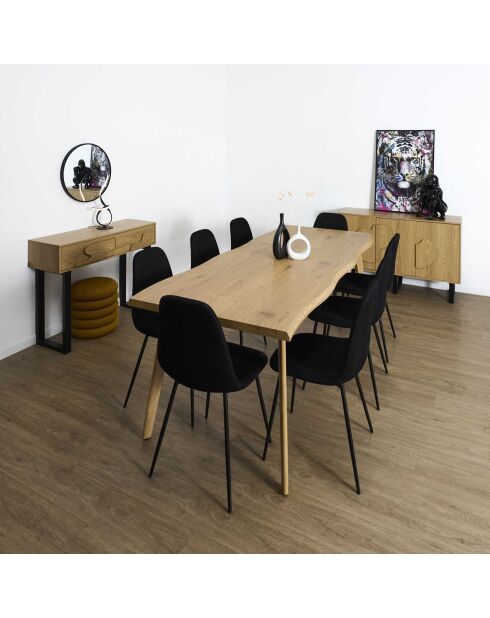 Table Extensible 6 à 8 Personnes Calypso marron - 210x90x76.5 cm