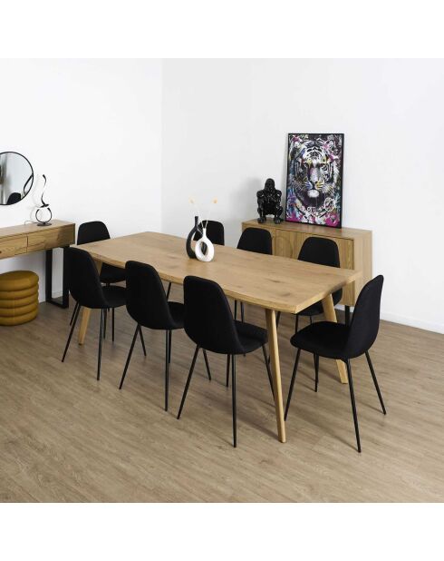 Table Extensible 6 à 8 Personnes Calypso marron - 210x90x76.5 cm