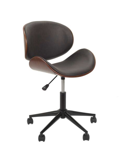 Chaise à Roulettes Reno noire - 51x51.5x77 cm