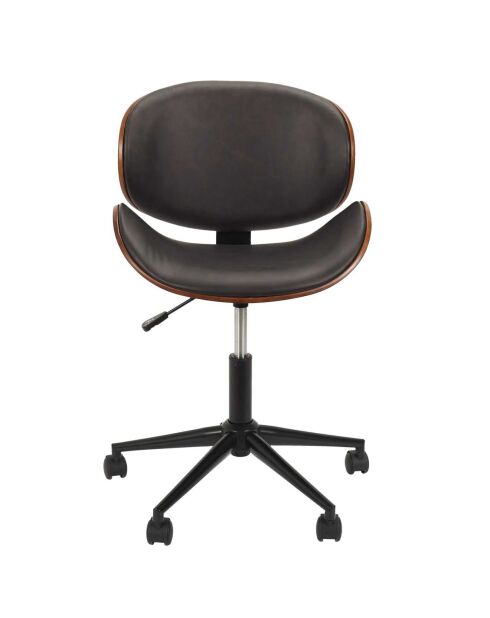 Chaise à Roulettes Reno noire - 51x51.5x77 cm
