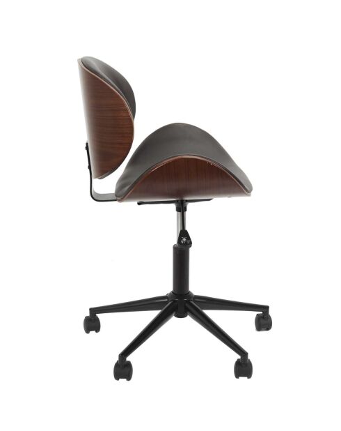 Chaise à Roulettes Reno noire - 51x51.5x77 cm