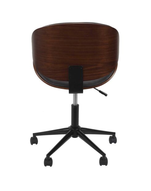 Chaise à Roulettes Reno noire - 51x51.5x77 cm
