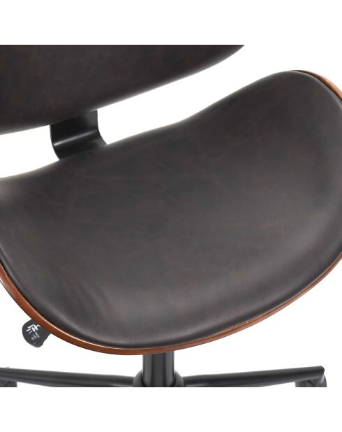 Chaise à Roulettes Reno noire - 51x51.5x77 cm