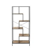 Etagere Edison bois/noir - 80x30x180 cm