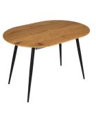 Table Extensible 4 à 6 Personnes marron/noir - 160x80x75 cm