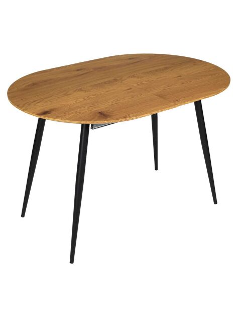 Table Extensible 4 à 6 Personnes marron/noir - 160x80x75 cm