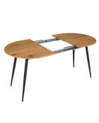 Table Extensible 4 à 6 Personnes marron/noir - 160x80x75 cm